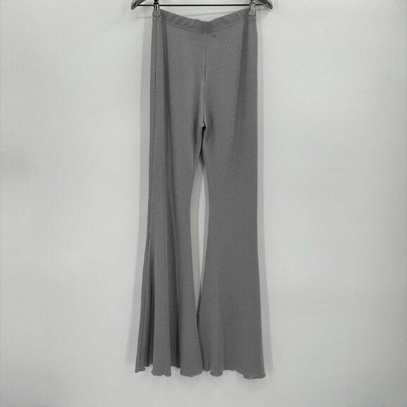 Sleeper Lurex Lounge Suit with Pants in Silver Metallic sz S Small Matching Set - Picture 14 of 16